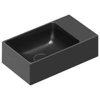 Catalano Verso fontein keramiek 40x23x12 cm omkeerbaar zwart mat - thumbnail