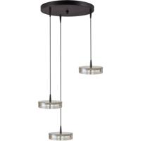 Masterlight 3-lichts hanglampImperia Ø 35cm zwart met nikkel - 2042-05-37-02-35-3