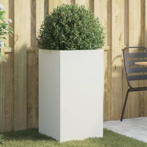 VidaXL Plantenbak 42x38x75 cm staal wit