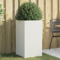 VidaXL Plantenbak 42x38x75 cm staal wit