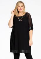Yoek Tuniek wijd mousse/faux leather | Zwart | Maat 46/48 Yoek Tuniek wijd mousse/faux leather | Zwart | Maat 46/48