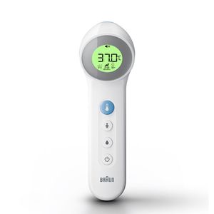 Braun BNT400 digitale lichaams thermometer Contactloos Wit Voorhoofd
