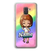 Chibi Maker vrouw: Samsung Galaxy A8 (2018) Transparant Hoesje
