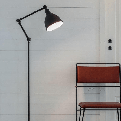 Staande lamp zwart By Rydens &apos;Bazar&apos; E27 fitting verstelbaar modern 148cm