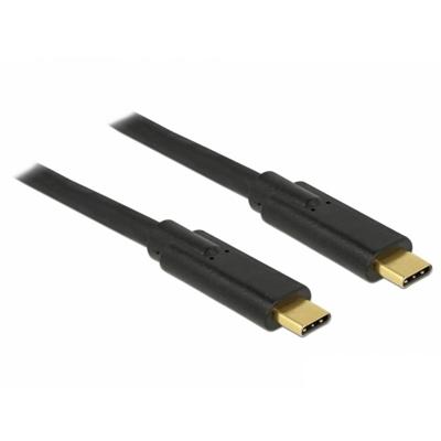 Delock USB-C-kabel USB 2.0 USB-C stekker, USB-C stekker 4.00 m Zwart 83868