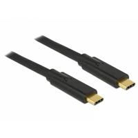 Delock USB-C-kabel USB 2.0 USB-C stekker, USB-C stekker 4.00 m Zwart 83868