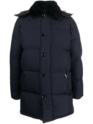 Brioni doudoune à fermeture zippée - Bleu