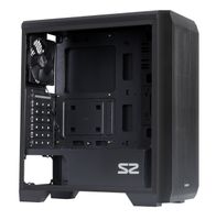 Zalman S2 Midi Tower Case - Black Window Zwart - thumbnail