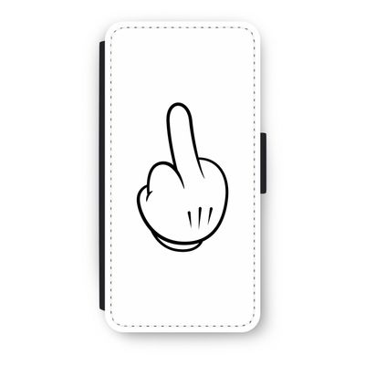 Middle finger white: iPhone SE 2020 Flip Hoesje