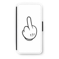 Middle finger white: iPhone SE 2020 Flip Hoesje