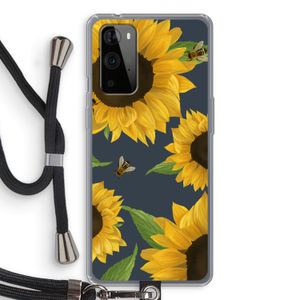 Sunflower and bees: OnePlus 9 Pro Transparant Hoesje met koord