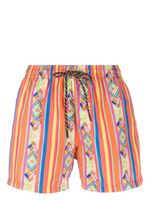 Nos Beachwear short de bain à imprimé géométrique - Orange