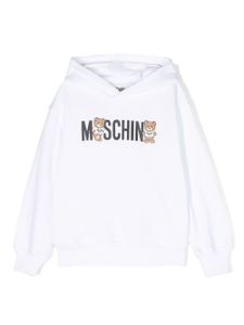 Moschino Kids hoodie en coton à motif Teddy Bear - Blanc