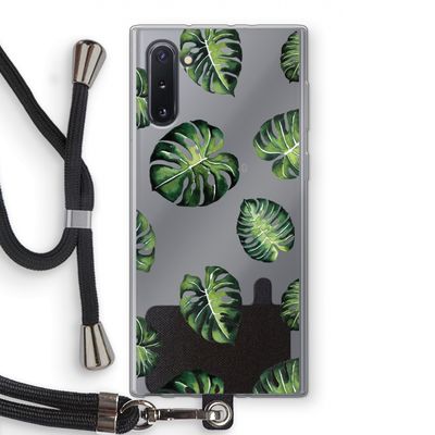 Tropische bladeren: Samsung Galaxy Note 10 Transparant Hoesje met koord