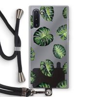 Tropische bladeren: Samsung Galaxy Note 10 Transparant Hoesje met koord