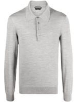 TOM FORD polo en laine à manches longues - Gris - thumbnail