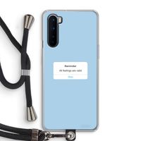 Reminder: OnePlus Nord Transparant Hoesje met koord