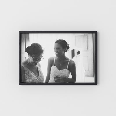 Foto op canvas met baklijst zwart 30x45