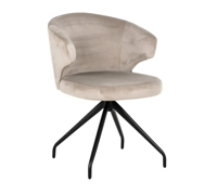 Draaibare Eetkamerstoel Milly Khaki Velvet