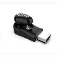 S650 Second Generation Charging Base Mini Bluetooth Earphone Wireless Earbuds Business Invisible Handsfree In-Ear Earphones with Mic(Black)