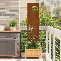 Tuin decoratief paneel Roestig 32 x 140 cm Verweerd staal