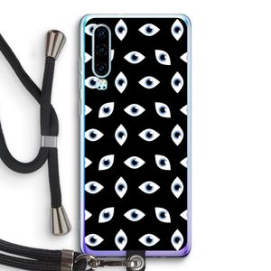 Eyes pattern: Huawei P30 Transparant Hoesje met koord