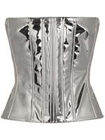 Dolce & Gabbana haut-corset en satin KIM DOLCE&GABBANA - Argent