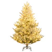 180 cm Kunstkerstboom met Verlichting & Sneeuw Dennenboom Kerstboom Kunstboom