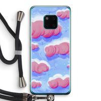 Roze wolken met vogels: Huawei Mate 20 Pro Transparant Hoesje met koord