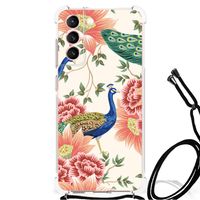 Case Anti-shock voor Samsung Galaxy S21 FE Pink Peacock
