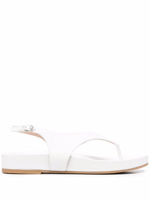 Stuart Weitzman sandales Summer Thong à bout ouvert - Blanc