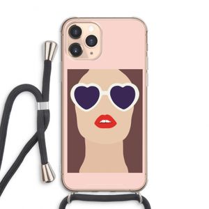 Red lips: iPhone 11 Pro Max Transparant Hoesje met koord