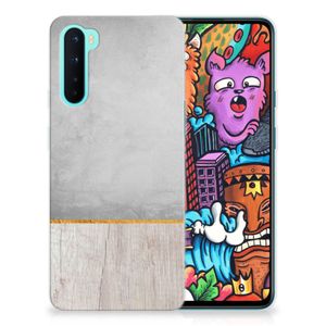 OnePlus Nord Bumper Hoesje Wood Concrete