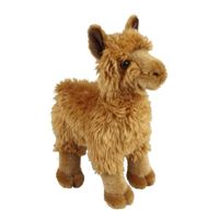 Knuffel alpaca/lama bruin 28 cm knuffels kopen - thumbnail