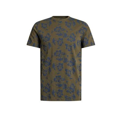 WE Fashion slim fit T-shirt met bloemenprint Forest Night WE Fashion slim fit T-shirt met bloemenprint Forest Night