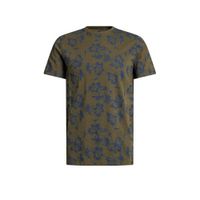 WE Fashion slim fit T-shirt met bloemenprint Forest Night - thumbnail