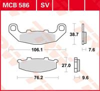 TRW Remblokken, en remschoenen voor de moto, MCB586 Allround organisch
