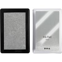 Creativ Company Stempelinkt, h: 2 cm, afm 9x6 cm, zilver, 1 stuk