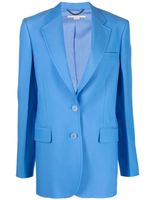 Stella McCartney blazer oversize à simple boutonnage - Bleu