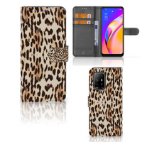 OPPO Reno5 Z | A94 5G Telefoonhoesje met Pasjes Leopard - thumbnail