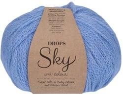 Drops Sky Uni Colour 026 Korenbloem Blauw