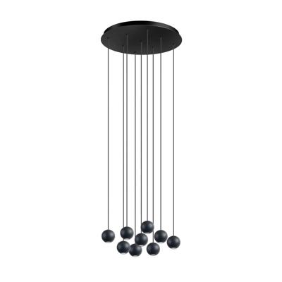 ETH Design hanglampGrace 9-lichts zwart - 05-HL4509-30