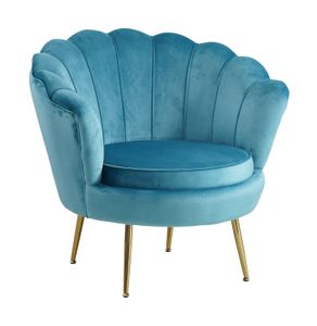 Artistiq Fauteuil 'Lizzy', Velvet, kleur Blauw