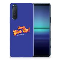 Sony Xperia 5II | Siliconen hoesje | met naam Never Give Up