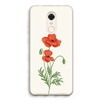 Red poppy: Xiaomi Redmi 5 Transparant Hoesje