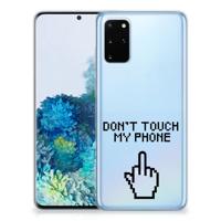 Samsung Galaxy S20 Plus Silicone-hoesje Finger Don&apos;t Touch My Phone