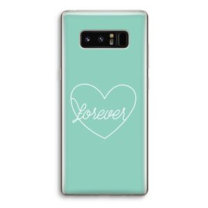Forever heart pastel: Samsung Galaxy Note 8 Transparant Hoesje