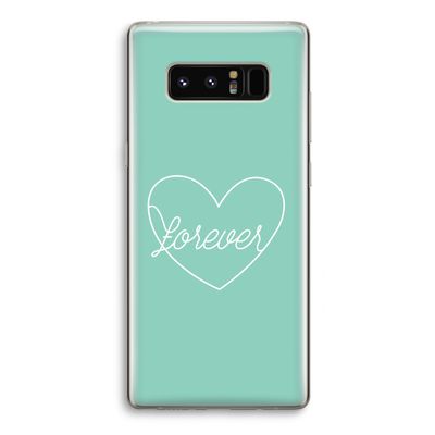 Forever heart pastel: Samsung Galaxy Note 8 Transparant Hoesje