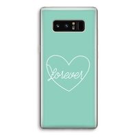Forever heart pastel: Samsung Galaxy Note 8 Transparant Hoesje