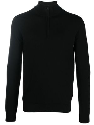 HUGO pull en laine vierge à col roulé - Noir
